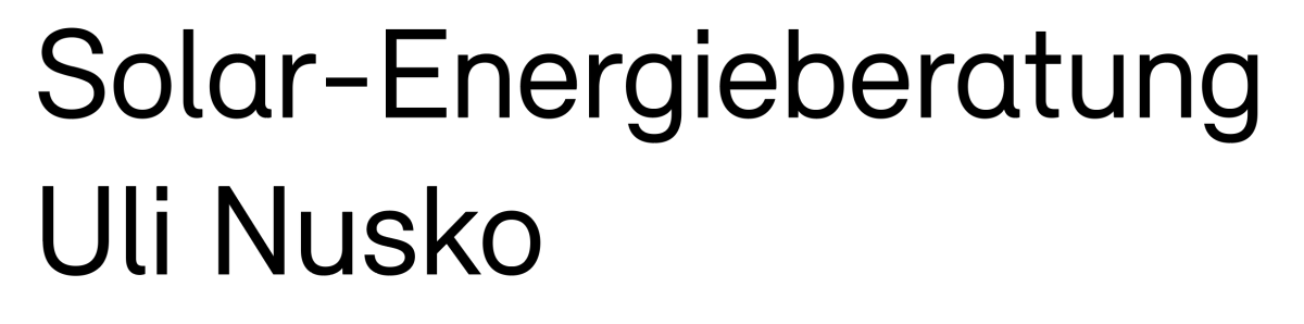 Solar Energieberatung Uli Nusko